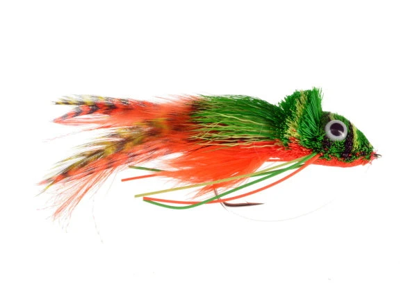 Catch Fly Fishing Flies Catch Swimming Frog Orange Belly 3-Pack