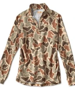 Orvis Drirelease Camo Quarter-Zip Casting Shirt - Closeout Clothing